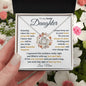 To My Daughter from Mom | Love Knot Necklace | Someday when the pages of my life end...