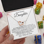 To Our Beautiful Daughter from Mom and Dad | Interlocking Hearts Necklace | We closed our eyes for but a moment...