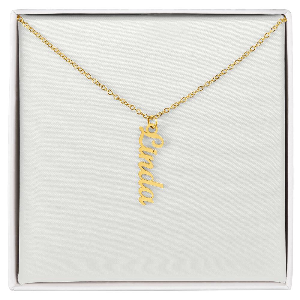 Personalized Vertical Name Necklace