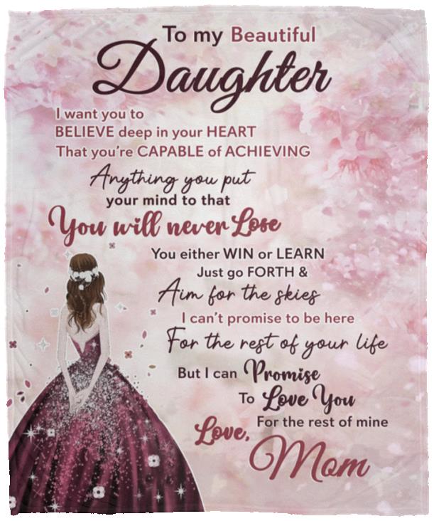To My Daughter from Mom - Cozy Plush Fleece Blanket