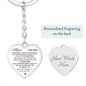 To My Daughter from Mom| Keepsake Keychain | With Personalized Engraving Option