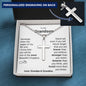 To My Grandson from Grandpa and Grandma | Personalized Cross Necklace