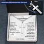 To My Grandson from Grandpa | Personalized Cross Necklace