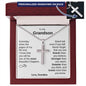 To My Grandson from Grandma | Personalized Cross Necklace