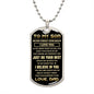 To My Son from Dad | Dog Tag Military Necklace
