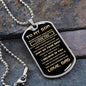 To My Son from Dad | Dog Tag | Never Forget How Much I Love You