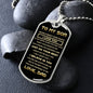 To My Son from Dad | Dog Tag | Never Forget How Much I Love You