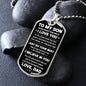 To My Son Military Dog Tag from Dad