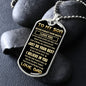 To My Son from Dad | Dog Tag Military Necklace