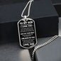 To My Son Military Dog Tag from Dad
