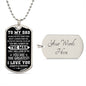 To My Dad Dog Tag Necklace | You are the Greatest!