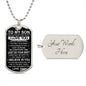 To My Son from Dad | Military Dog Tag Chain | Never Forget How Much I Love You