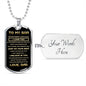 To My Son from Dad | Dog Tag | Never Forget How Much I Love You