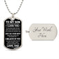 To My Son Military Dog Tag from Dad