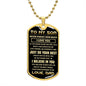 To My Son from Dad | Dog Tag Military Necklace
