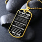 To My Son Military Dog Tag from Dad