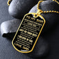 To My Son from Dad | Dog Tag Military Necklace