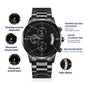 Perfect Gift for Dad, Son, Husband or Grandson - Customizable Engraved Watch