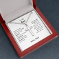 To My Son from Dad | Stainless Cross Necklace w/ Ball Chain