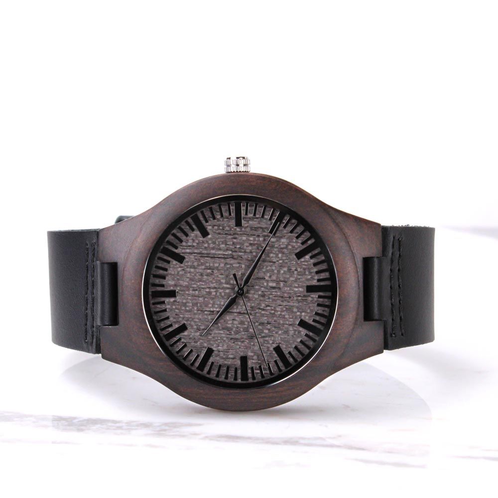 To My Man | You Are My Life, My Inspiration | Engraved Wooden Watch