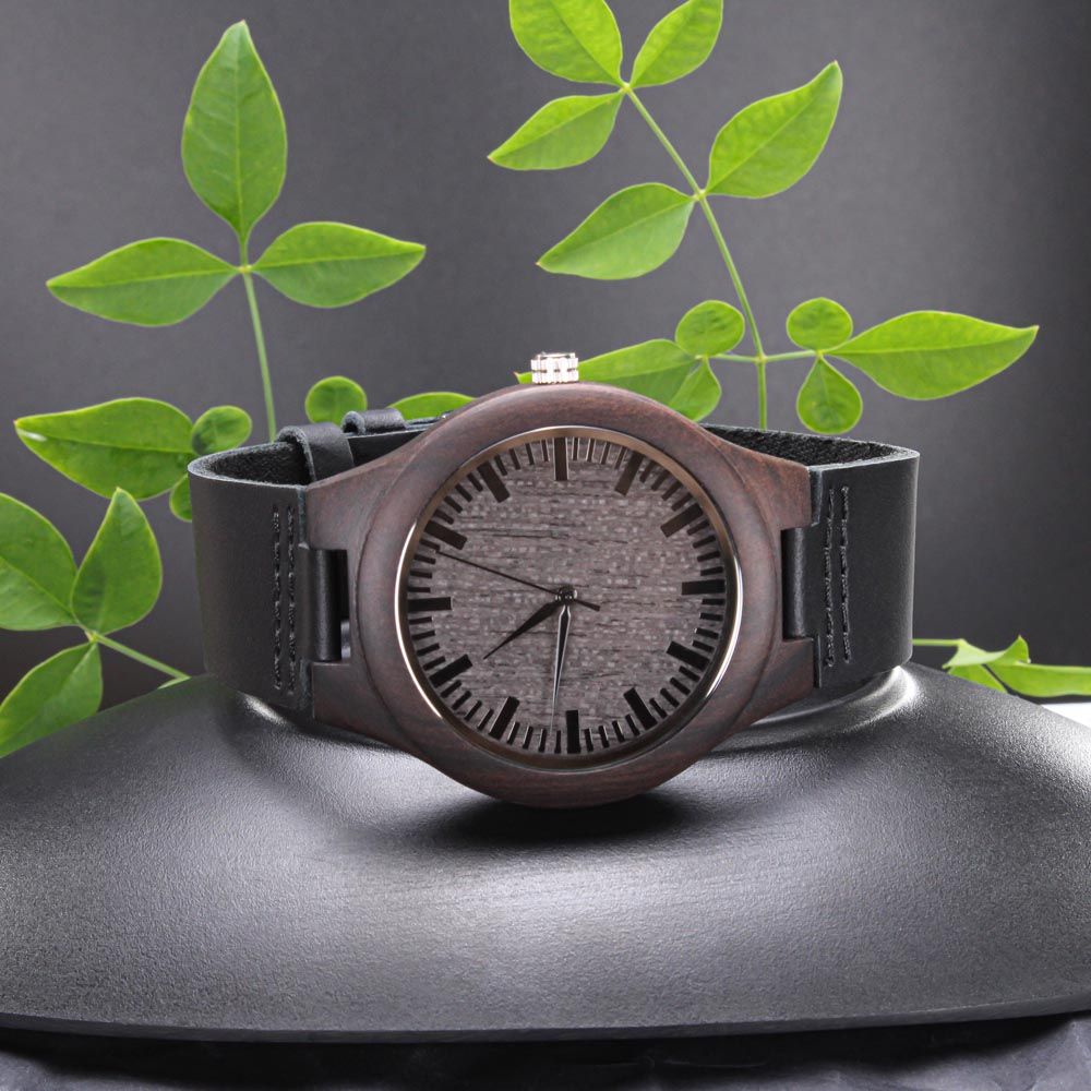 To My Man | You Are My Life, My Inspiration | Engraved Wooden Watch