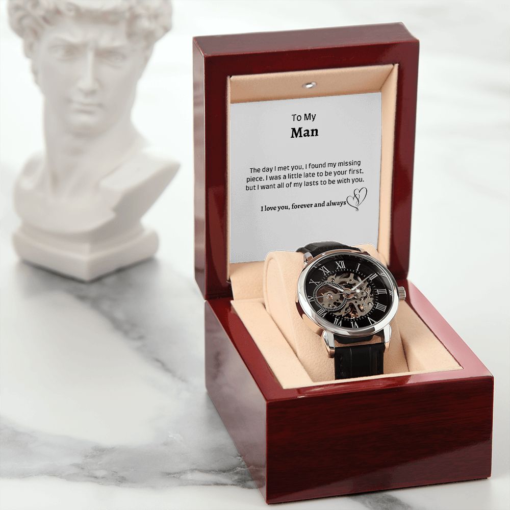 To My Man, Husband, Soulmate, Boyfriend | Men's Openwork Luxury Watch