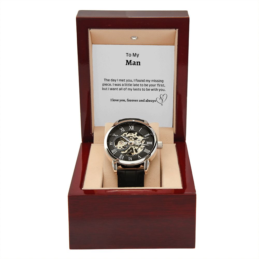 To My Man, Husband, Soulmate, Boyfriend | Men's Openwork Luxury Watch