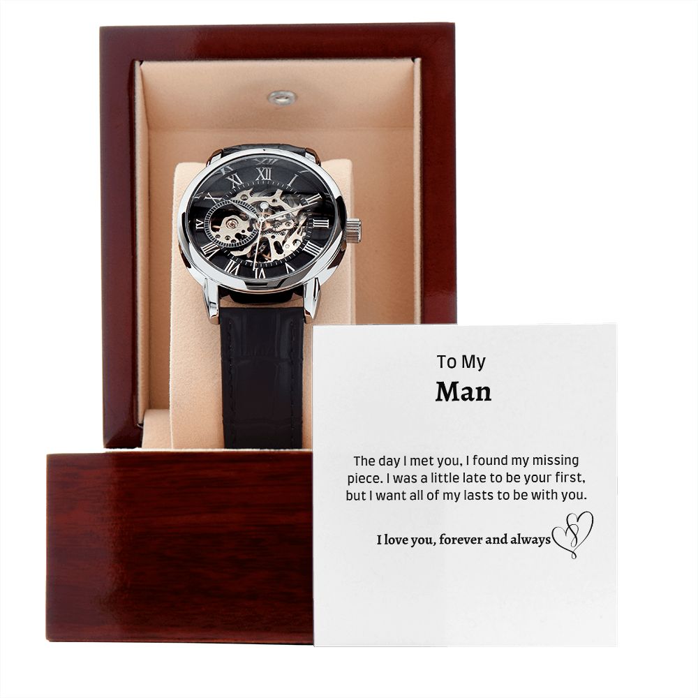 To My Man, Husband, Soulmate, Boyfriend | Men's Openwork Luxury Watch