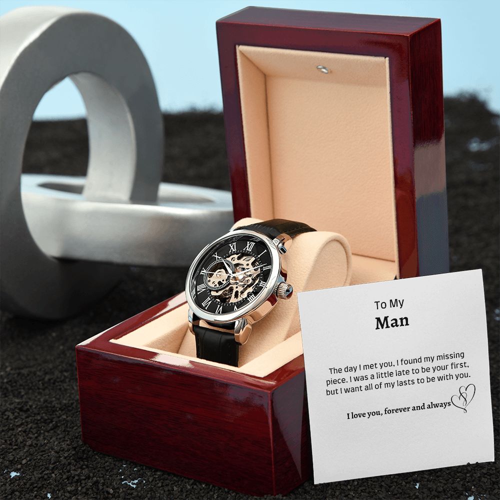 To My Man, Husband, Soulmate, Boyfriend | Men's Openwork Luxury Watch