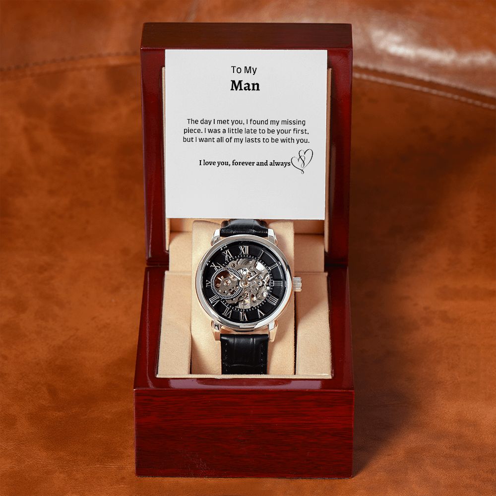 To My Man, Husband, Soulmate, Boyfriend | Men's Openwork Luxury Watch