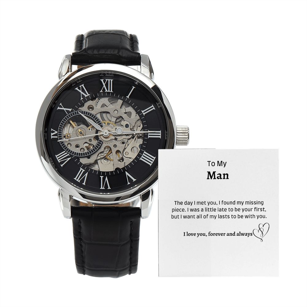To My Man, Husband, Soulmate, Boyfriend | Men's Openwork Luxury Watch