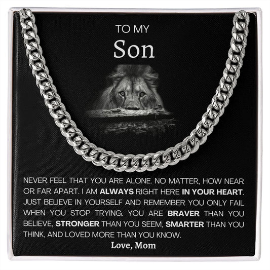 To My Son from Mom | Cuban Link Chain