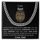To My Son from Dad | Cuban Link Chain