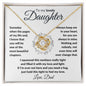 To My Lovely Daughter from Dad | Love Knot Necklace | Someday when the pages of my life end, I know that you will be one of the most beautiful chapters.