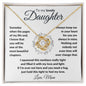 To My Daughter from Mom | Love Knot Necklace | Someday when the pages of my life end...