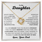 To My Daughter | From Dad | Love Knot Necklace