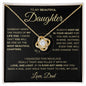To My Beautiful Daughter | Love Knot Necklace