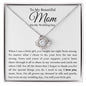 To My Beautiful Mom | On My Wedding Day | Love Knot Necklace