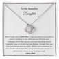 To My Daughter from Dad | Love Knot Necklace