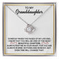 To My Granddaughter Love Knot Necklace