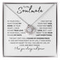 To My Soulmate | Love Knot Necklace | The day I met you, I found my missing piece.