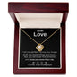 To My Love | Love Knot Necklace | I am not perfect...