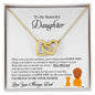 To My Beautiful Daughter from Dad | I'm Proud to be Your Father | Interlocking Hearts Necklace