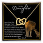 To My Daughter from Dad | Interlocking Hearts Necklace | Never Forget that I love you. I hope you believe in yourself as much as I believe in you.