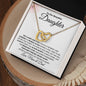 To Our Beautiful Daughter from Mom and Dad | Interlocking Hearts Necklace | We closed our eyes for but a moment...