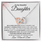 To Our Beautiful Daughter from Mom and Dad | Interlocking Hearts Necklace | We closed our eyes for but a moment...