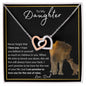 To My Daughter from Dad | Interlocking Hearts Necklace | Never Forget that I love you. I hope you believe in yourself as much as I believe in you.