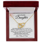 To Our Beautiful Daughter from Mom and Dad | Interlocking Hearts Necklace | We closed our eyes for but a moment...