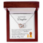 To My Beautiful Daughter from Dad | I'm Proud to be Your Father | Interlocking Hearts Necklace
