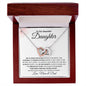 To Our Beautiful Daughter from Mom and Dad | Interlocking Hearts Necklace | We closed our eyes for but a moment...